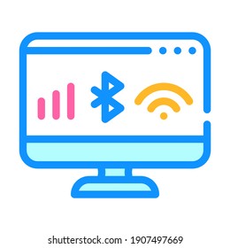 vector de icono de color del sistema operativo de conexión. señal del sistema operativo de conexión. ilustración de símbolo aislado