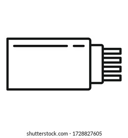 Connection optical cable icon. Outline connection optical cable vector icon for web design isolated on white background