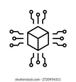 Ilustração do vetor do ícone de contorno de conexão