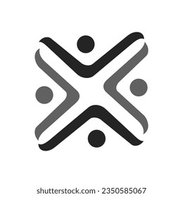 connection people logo template Isolated. Brand Identity. Icon Abstract Vector graphic