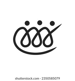 plantilla de logotipo de personas de conexión Aislada. Identidad de marca. Gráfico de vectores de resumen de iconos