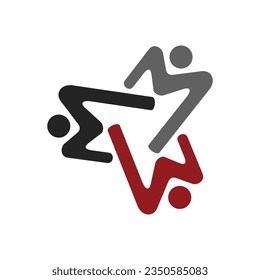 connection people logo template Isolated. Brand Identity. Icon Abstract Vector graphic