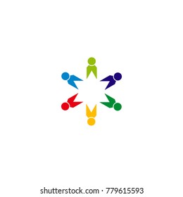 connection people logo vector