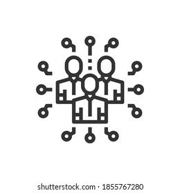 Connection People Teamwork Icon Vektorgrafik .