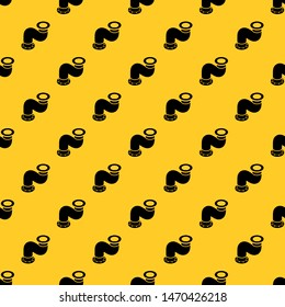 Connection pipe pattern seamless vector repeat geometric yellow for any design