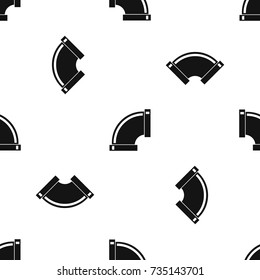 Connection pipes pattern repeat seamless in black color for any design. Vector geometric illustration