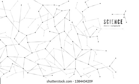 Connection plexus structure. Science molecular background. Network structure nodes and lines. Vector illustration