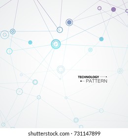 Connection polygonal with connecting dots and lines.