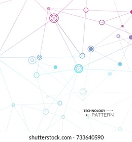 Connection polygonal with connecting dots and lines.