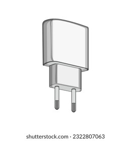 connection power adapter cartoon. plug electric, electricity energy connection power adapter sign. isolated symbol vector illustration