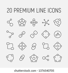 Connection related vector icon set. Well-crafted sign in thin line style with editable stroke. Vector symbols isolated on a white background. Simple pictograms