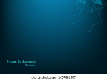 Connection science background. Modern polygonal technology with lines and dots. 