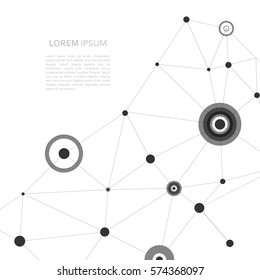 Connection science molecule background.