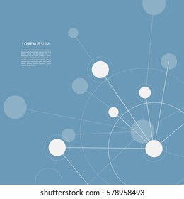 Connection science molecule background.