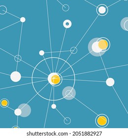 Connection science molecule background. Abstract vector network structure
