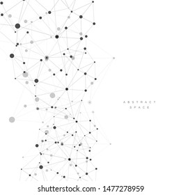 Connection Science Molecule Background With Network Lines And Dots