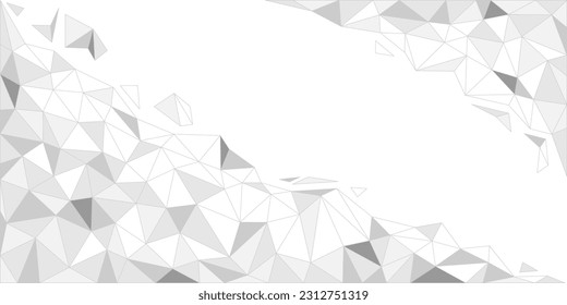 Antecedentes científicos y tecnológicos de la conexión. Resumen de antecedentes poligonales para portada, banner, afiche, presentación sobre temas tecnológicos y científicos. Sectores transparentes más cerca del centro. Vector