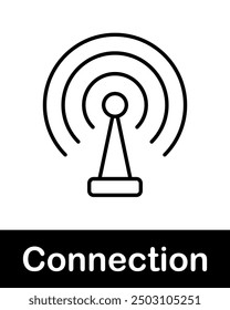Connection set icon. Globe, Wi-Fi, video, location, lock, cloud, broadcast, monitor, profile, network, wireless, internet, connection, digital, online, communication, security, icon, remote, signal