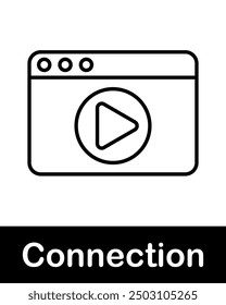 Verbindungssatz-Symbol. Globe, Wi-Fi, Video, Standort, Schloss, Cloud, Broadcast, Monitor, Profil, Netzwerk, Wireless, Internet, Verbindung, digital, online, Kommunikation, Sicherheit, Symbol, remote, Signal