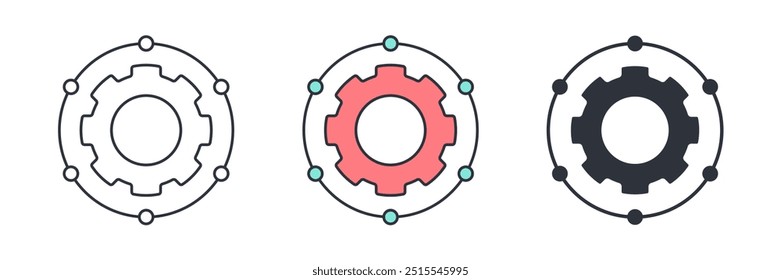 configuração de conexão ícone símbolo vetor ilustração isolado no fundo branco
