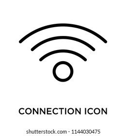 Connection signal icon vector isolated on white background for your web and mobile app design, Connection signal logo concept