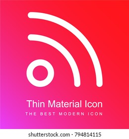 Connection signal red and pink gradient material white icon minimal design