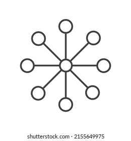 Connection simple  thin line icons 10