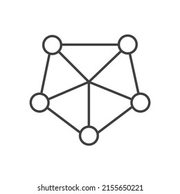 Connection simple  thin line icons 19