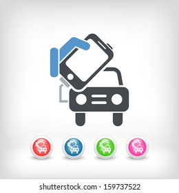 Connection of smartphone to car 