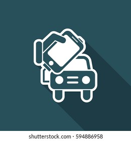 Connection of smartphone to car