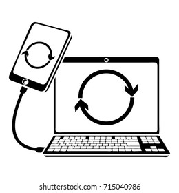 Connection smartphone icon. Simple illustration of connection smartphone vector icon for web