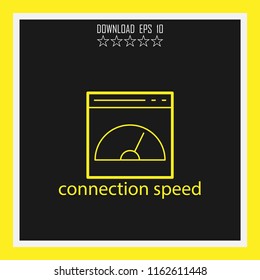 connection speed vector icon