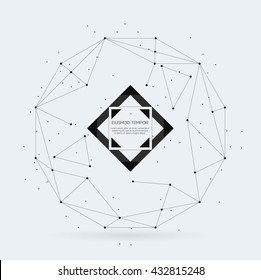 Connection Sphere with connected lines and dots