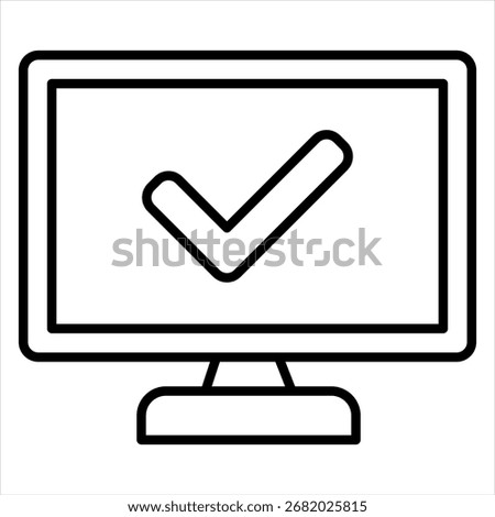 Connection Status Outline Icon Illustration Vector