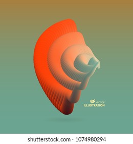 Connection structure. 3d vector illustration for banner, flyer and poster. Dynamic effect. Can be used for advertising, marketing, presentation.
