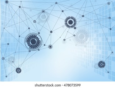  Connection Structure. Geometric Modern Technology Concept. Digital Data Visualization. Social Network. Gradient color. Node.