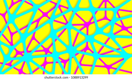 Connection structure molecule of neurons. Medicine, science and technology. Network sketch in the form of a cobweb. Vector illustration for your design. Abstract background. colorful