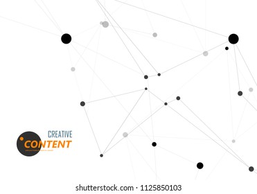 Connection structure and network abstract background.