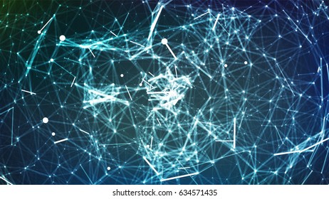 Connection Structure. Point And Curve Constructed The Sphere Wireframe. Vector Futuristic Technology Style. 