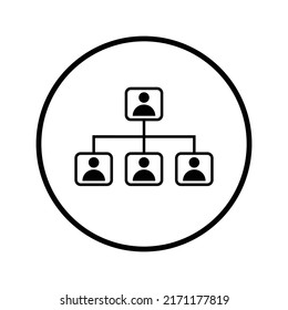 Connection, structure, team icon. Black vector Illustration.