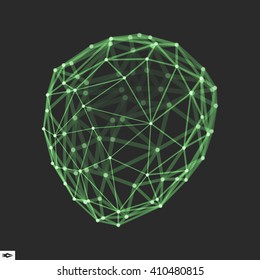 Estructura de conexión. Ilustración del vector del bastidor de cables. Cuadrícula brillante.