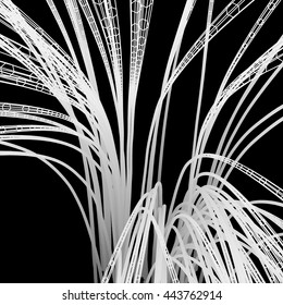 Connection Structure. Wireframe Vector Illustration. 3D Abstract Background. Optical Fiber.