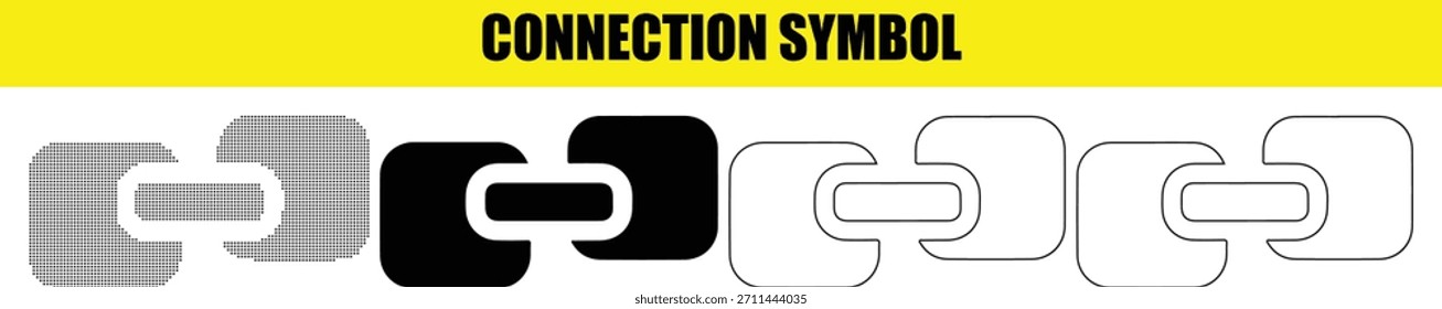 Ícono de símbolo de conexión, Ilustración vectorial de un elemento de enlace, Iniciar sesión de redes digitales, diversos estilos para tecnología, comunicación y gráficos de redes sociales, desarrollo de Web.