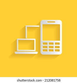 Connection symbol,clean vector