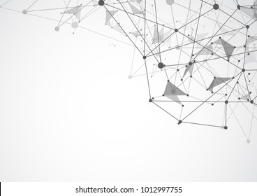 Connection technologies for business. Futuristic network shape on white background. Vector illustration