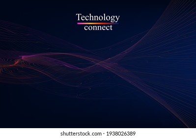 Verbindungstechnologien. Kommunikationstechnologie. Vizualisierung von Big Data Abstrakter Vektorhintergrund. 