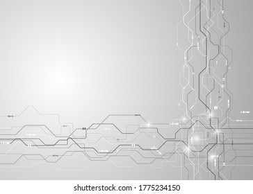 connection technology of circuit boards Black and white wireless network