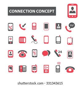 connection technology concept icons