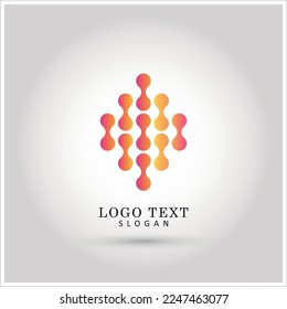 Connection and Technology Logo. Icon and Symbol Vector Template.