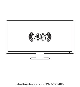 Connection technology vector icon illustration